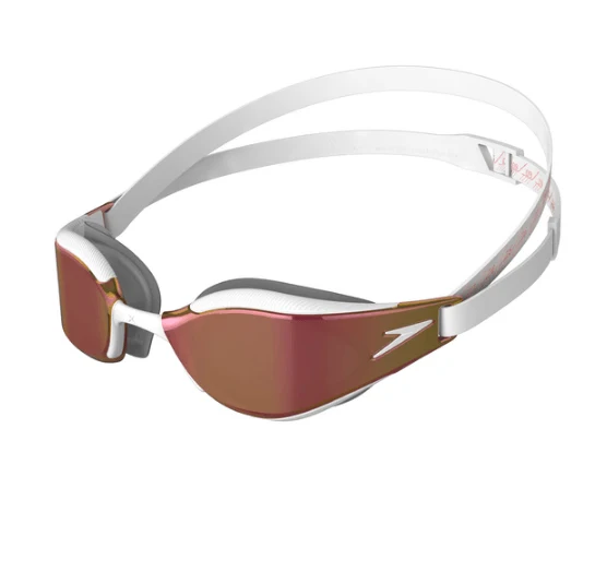 Speedo Hyper Elite Mirror Goggles - White/Gold