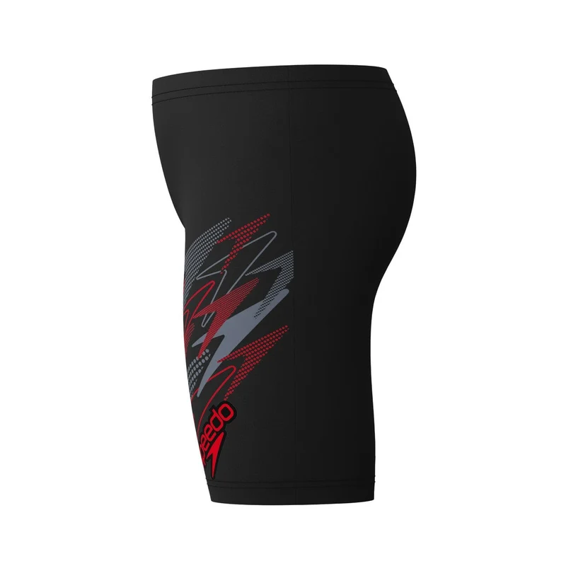 Speedo Boys Medley Logo Jammer - Black/Red