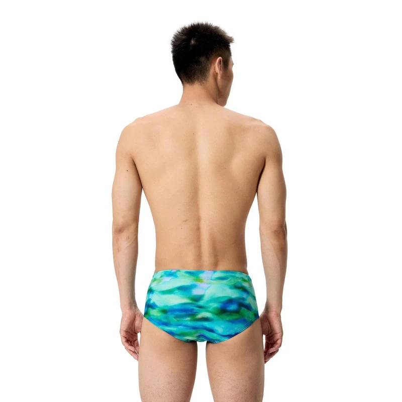 Speedo 13.5 cm Allover Mens Briefs - Turquoise/Dark Green