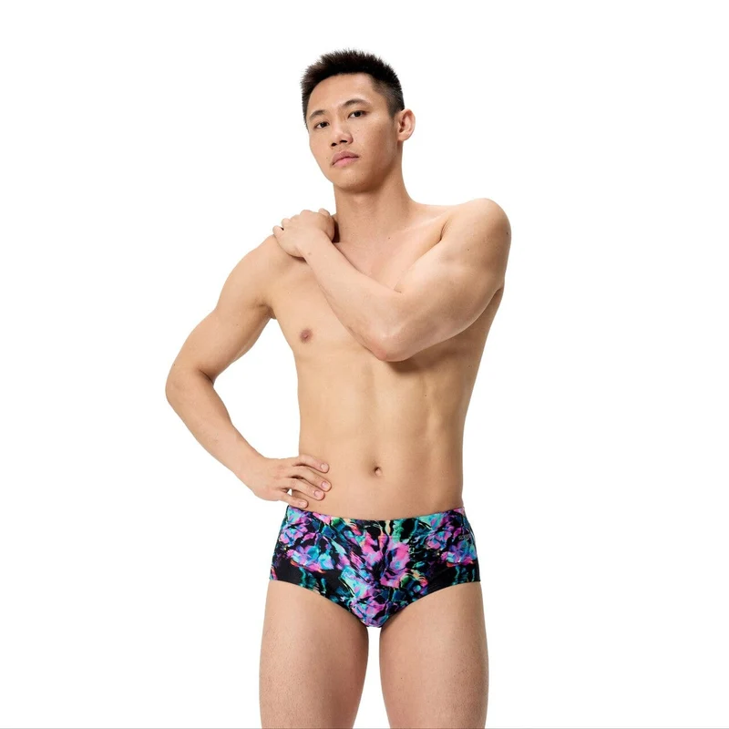 Speedo 13.5 cm Allover Mens Briefs - Black/Purple