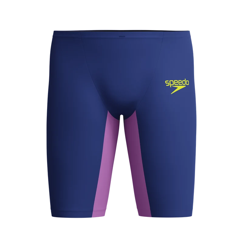 Speedo Fastskin LZR Pure Valor 2.0 Mens Jammers - Noble Navy/Jelly/Hyper Yellow