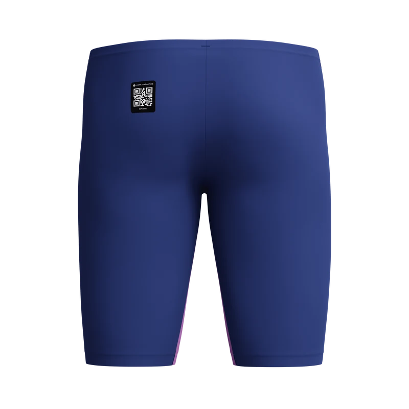 Speedo Fastskin LZR Pure Valor 2.0 Mens Jammers - Noble Navy/Jelly/Hyper Yellow