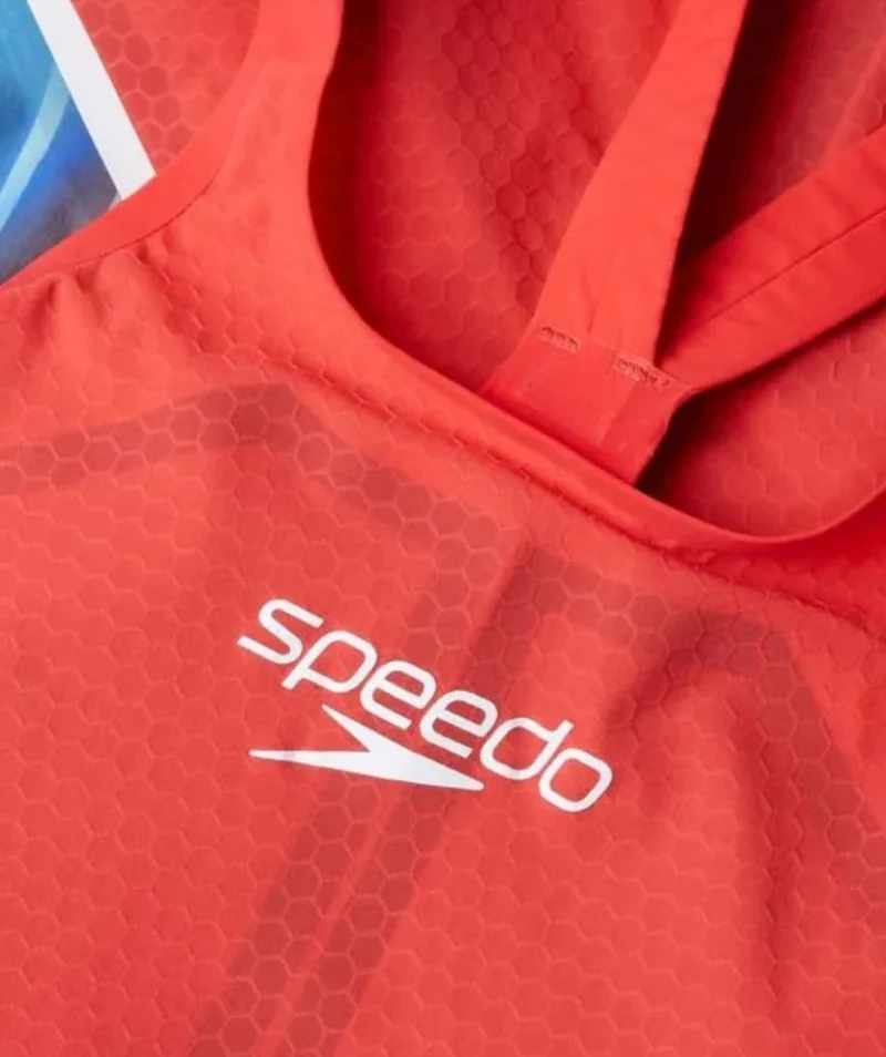 Speedo Wettkampf Badeanzug für Damen - LZR Pure Intent 2.0 - Rot/Mehrfarbig