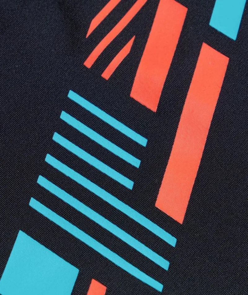 Speedo Aquashorts für Herren - Tech Print - Schwarz/Orange