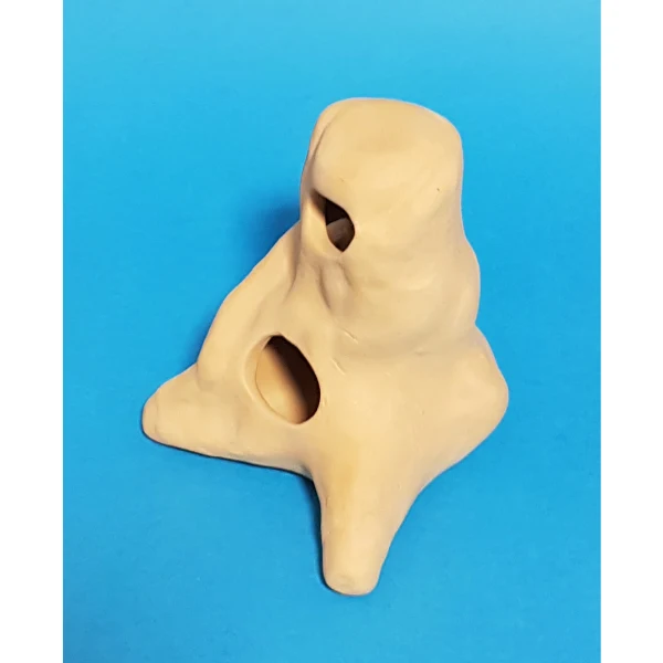 Keramik Wels-Höhle Baumstumpf beige