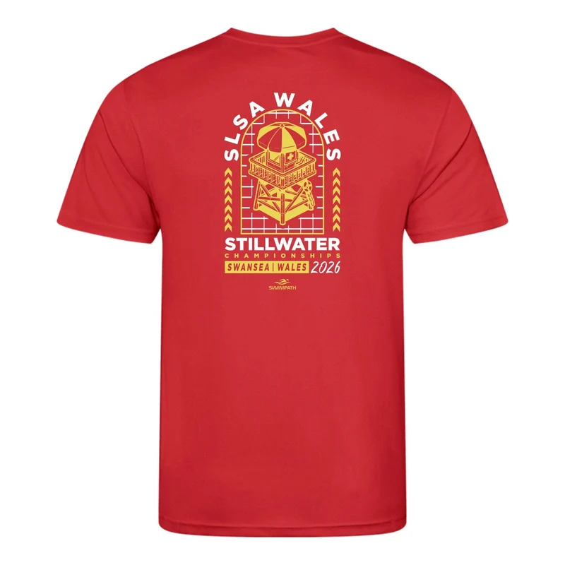 SLSA Wales Stillwater Championships 2026 T-Shirt - Fire Red