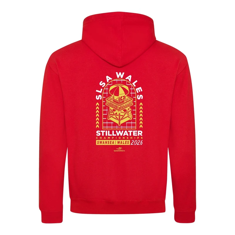 SLSA Wales Stillwater Championships 2026 Hoodie - Fire Red / Jet Black