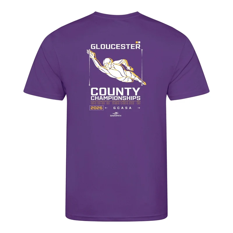 Gloucester County ASA County Championships 2026 T-Shirt - Purple