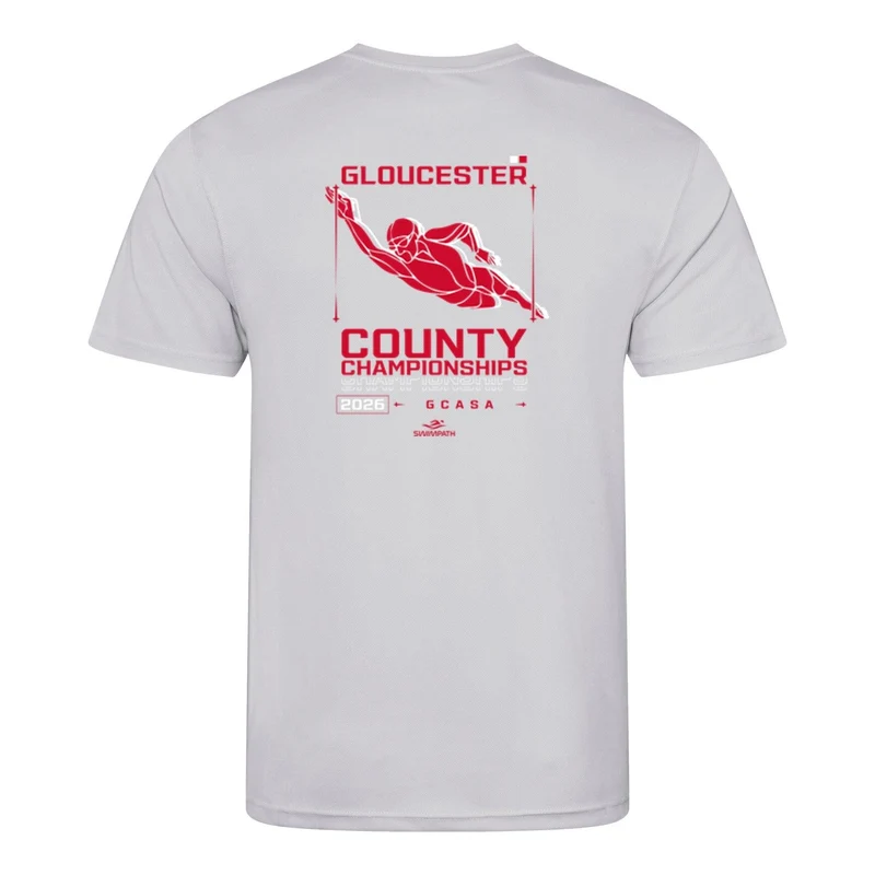 Gloucester County ASA County Championships 2026 T-Shirt - Heather Grey
