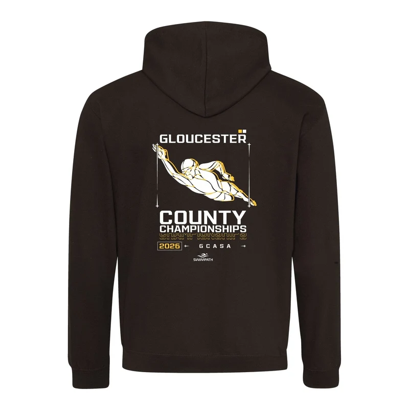 Gloucester County ASA County Championships 2026 Hoodie - Jet Black / Gold