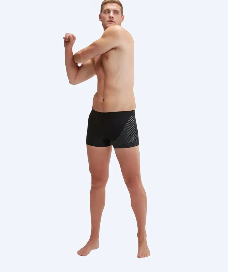 Speedo Aquashorts für Herren - Medley Logo - Schwarz/Grau