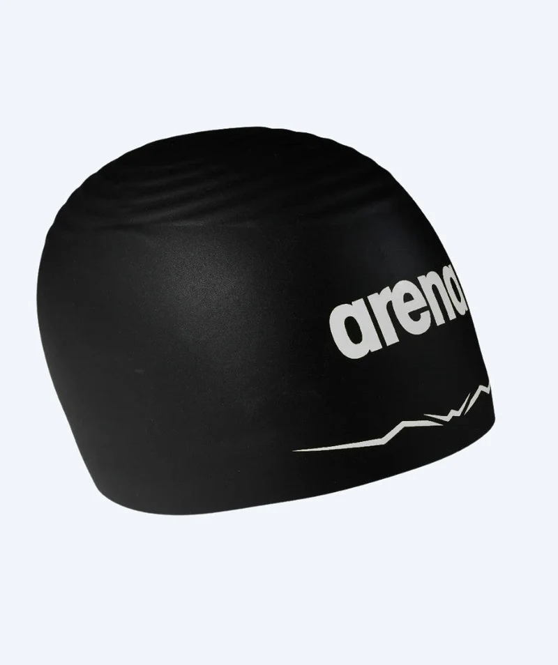 Arena Wettkampf Badekappe - Aquaforce Wave Cap - Schwarz/Weiß