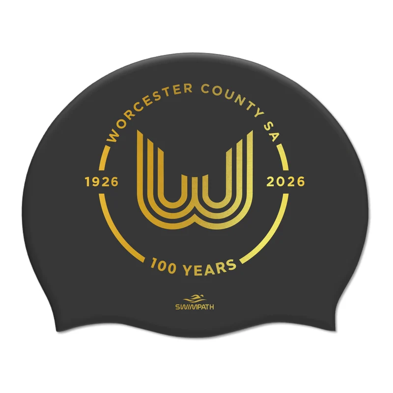 Worcester County ASA County Championships 2026 Silicone Swimming Cap - Black