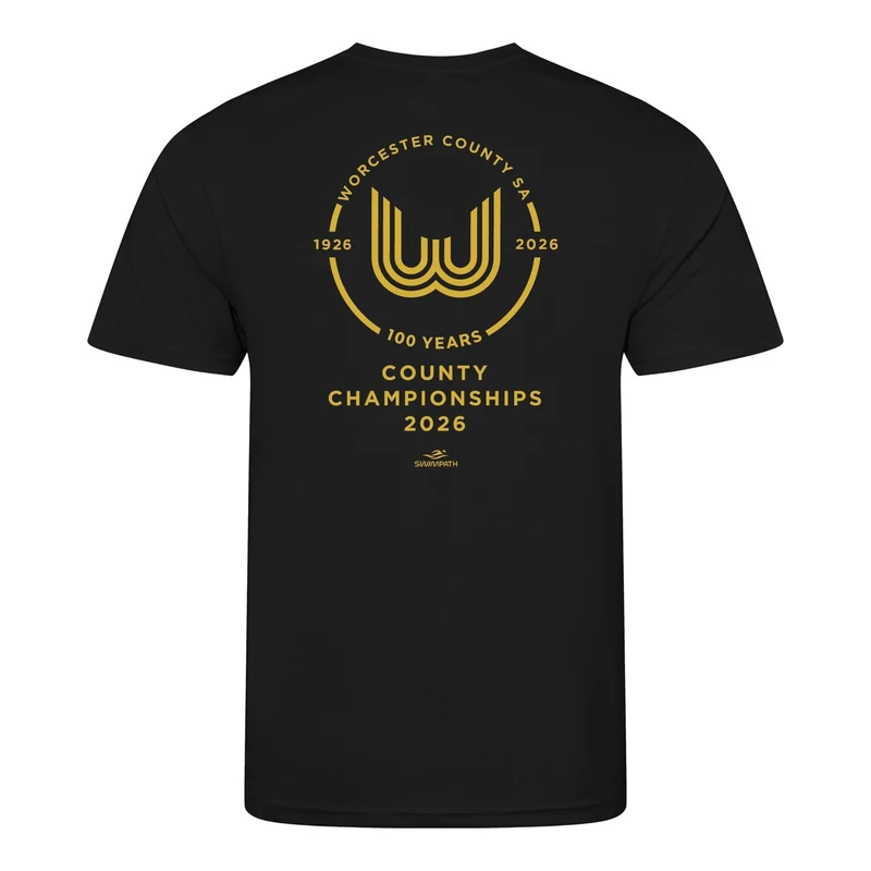 Worcester County ASA County Championships 2026 T-Shirt - Jet Black