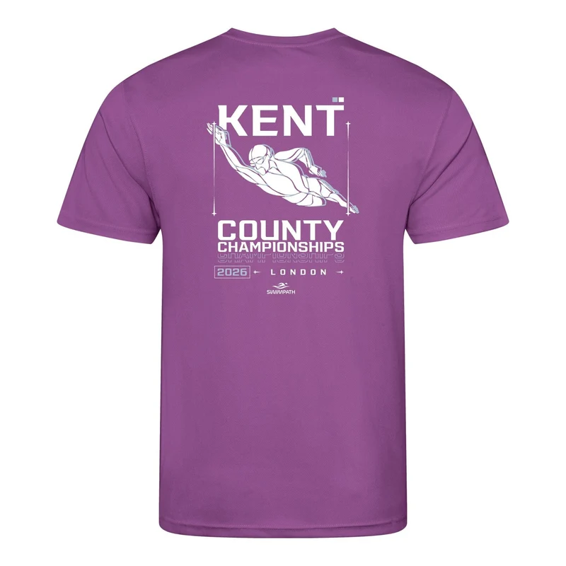 Kent County ASA County Championships 2026 T-Shirt - Magenta Magic