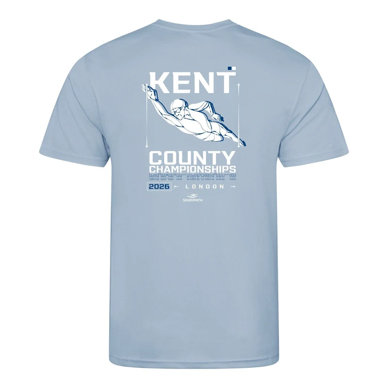 Kent County ASA County Championships 2026 T-Shirt - Sky Blue