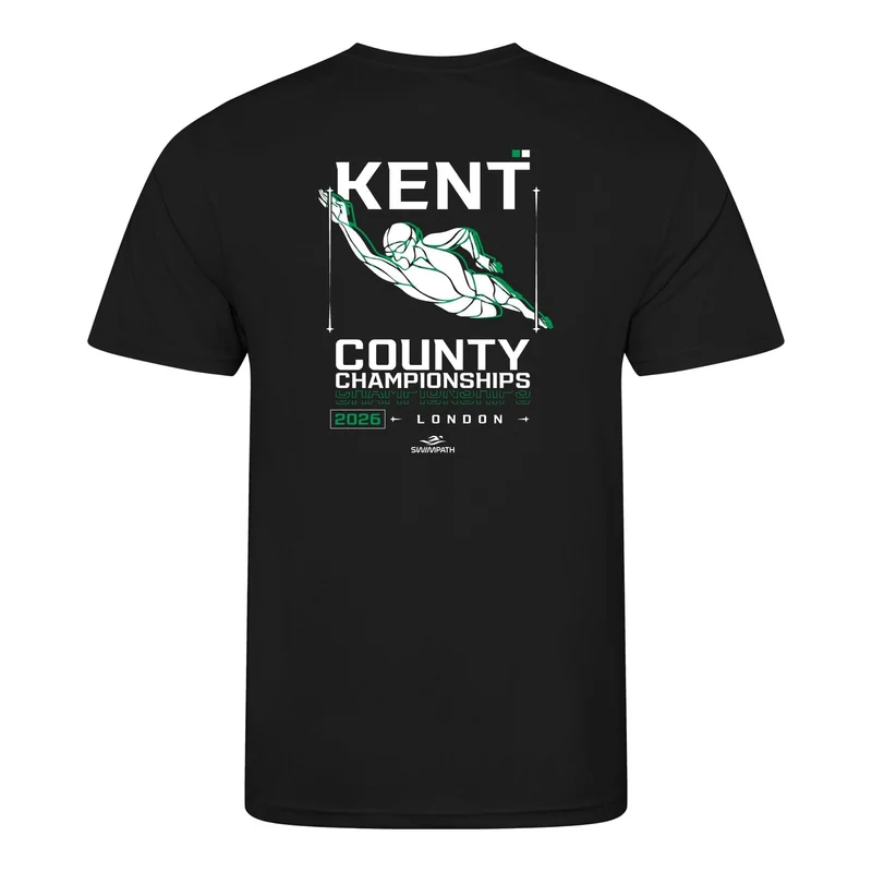 Kent County ASA County Championships 2026 T-Shirt - Jet Black