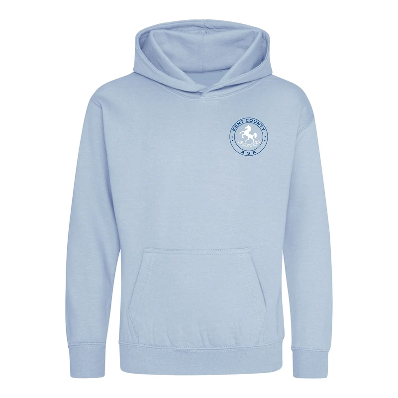 Kent County ASA County Championships 2026 Hoodie - Sky Blue / Arctic White
