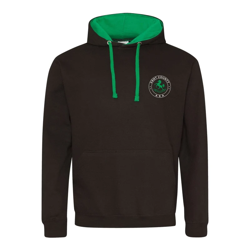 Kent County ASA County Championships 2026 Hoodie - Jet Black / Kelly Green