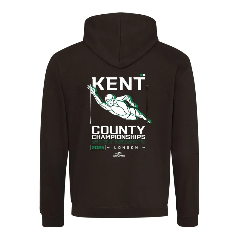 Kent County ASA County Championships 2026 Hoodie - Jet Black / Kelly Green