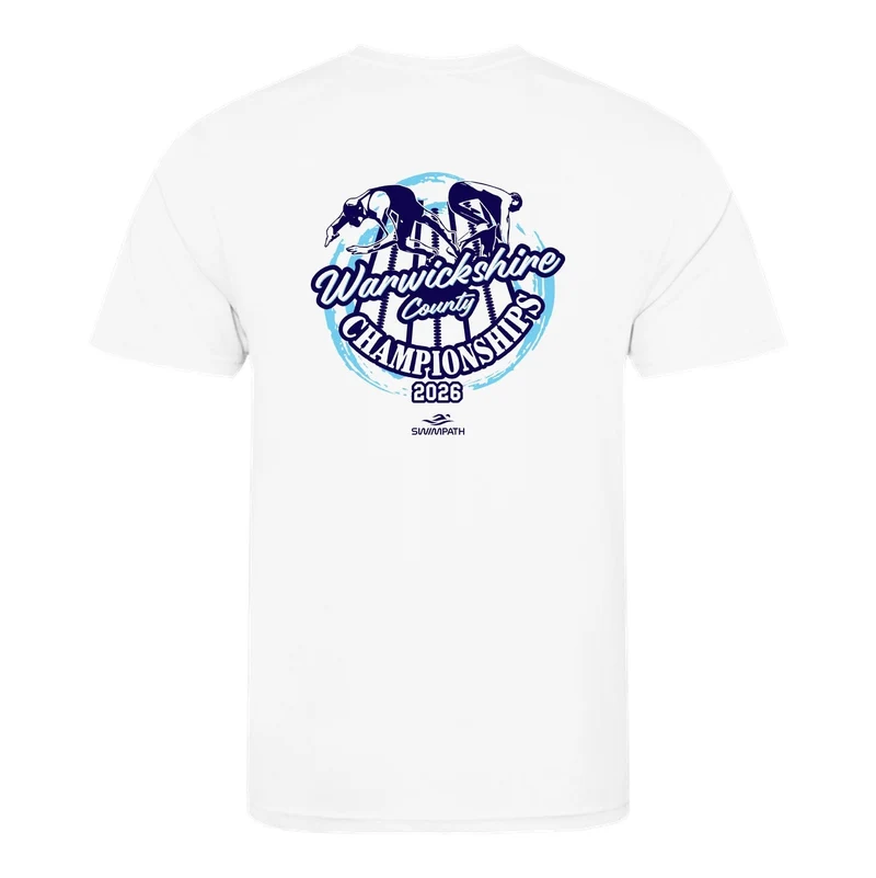 Warwickshire ASA County Championships 2026 T-Shirt - Arctic White
