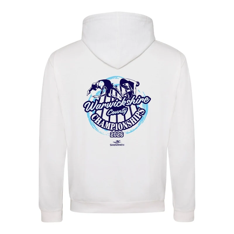 Warwickshire ASA County Championships 2026 Hoodie - Arctic White / French Navy