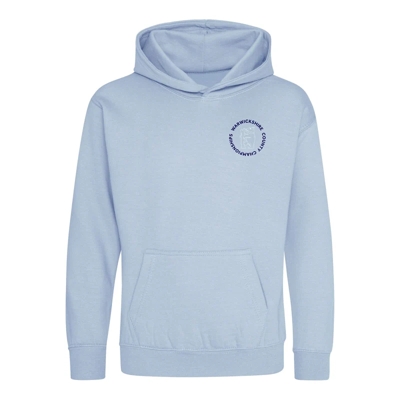 Warwickshire ASA County Championships 2026 Hoodie - Sky Blue / Arctic White