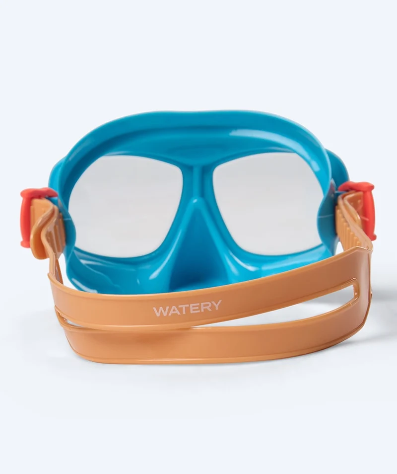 Watery Combo Schnorchelset für Kinder (4-10) - Wyre - Blau/Orange