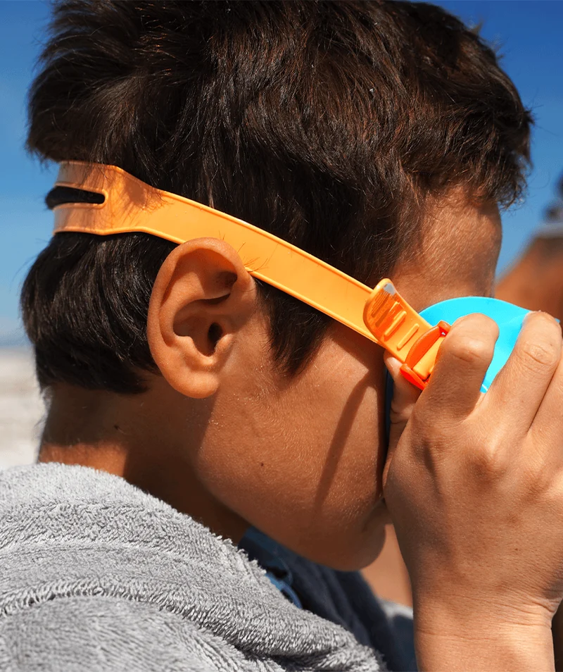 Watery Combo Schnorchelset für Kinder (4-10) - Wyre - Blau/Orange