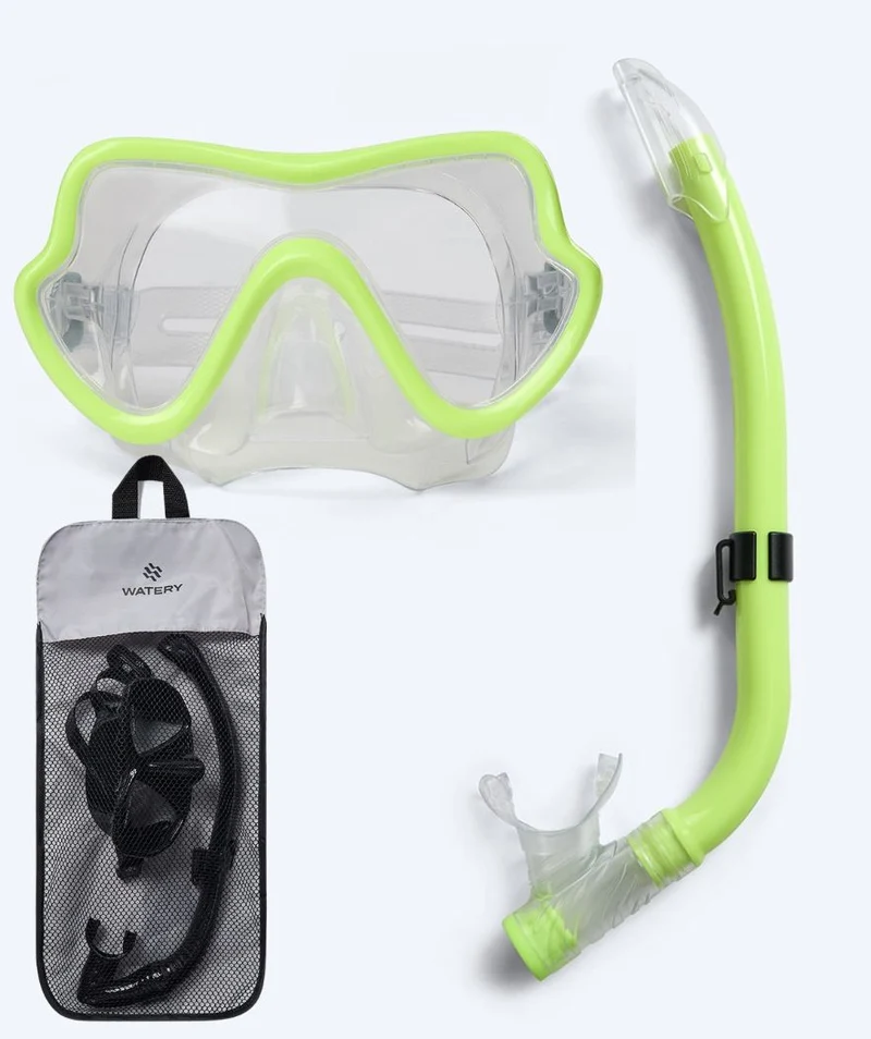 Watery Combo Schnorchelset für Junioren (8-15) - Trigger - Gelb