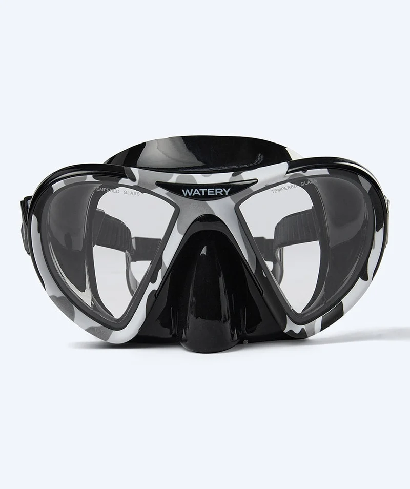 Watery Combo Schnorchelset für Erwachsene (ab 15 Jahre) - Rudder Camo/Itzel - Schwarz