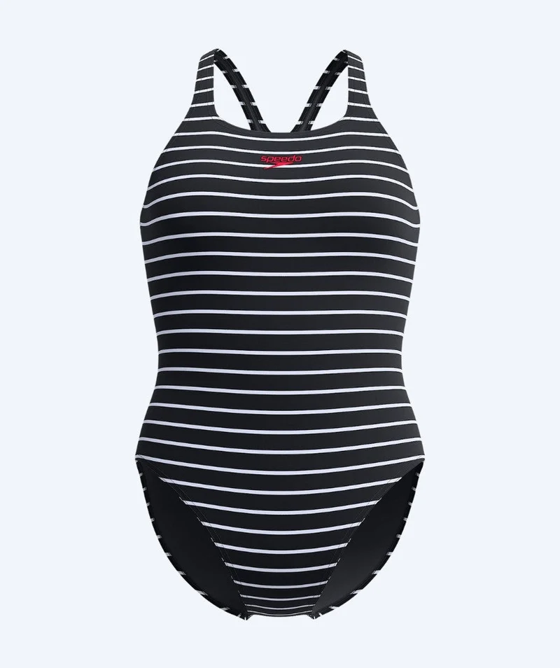 Speedo Badeanzug für Damen - Endurance Medalist - Schwarz/Weiß