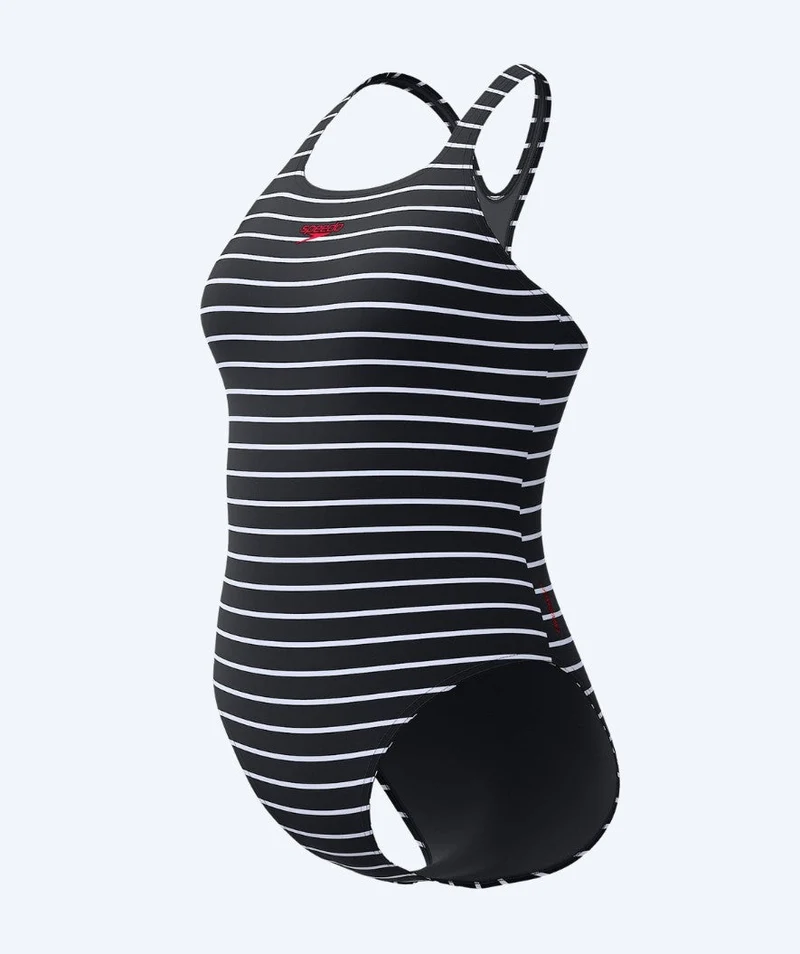 Speedo Badeanzug für Damen - Endurance Medalist - Schwarz/Weiß
