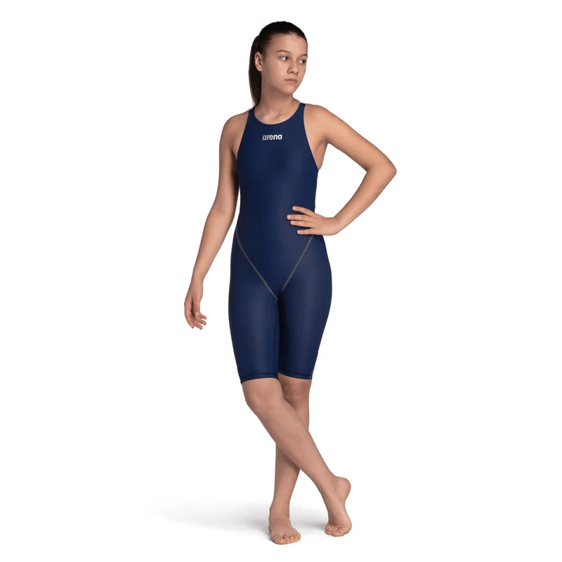 Arena Powerskin ST NEXT Junior Girls Open Back Kneeskin - Navy