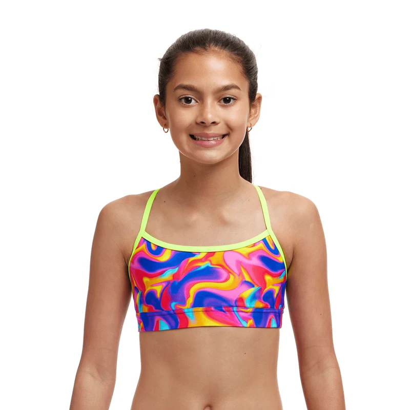 Funkita Summer Swirl Girls Swim Sports Top