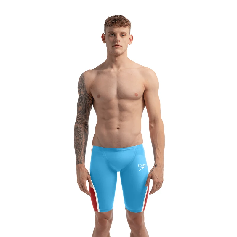 Speedo Fastskin LZR Pure Intent 2.0 Men's Jammers - Picton Blue / Flame Red