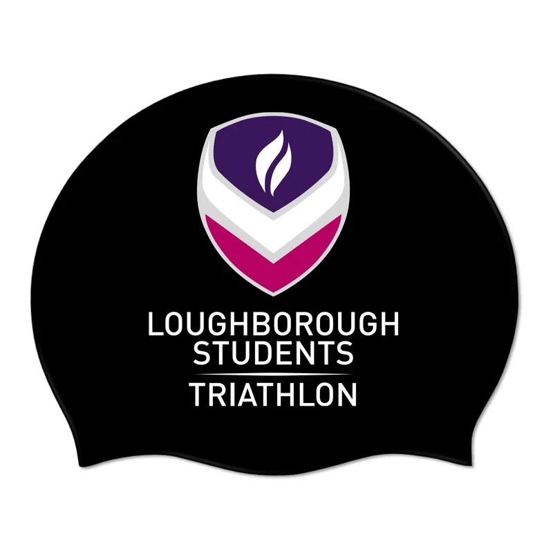 Loughborough Triathlon Club Silicone Swimming Cap - Black
