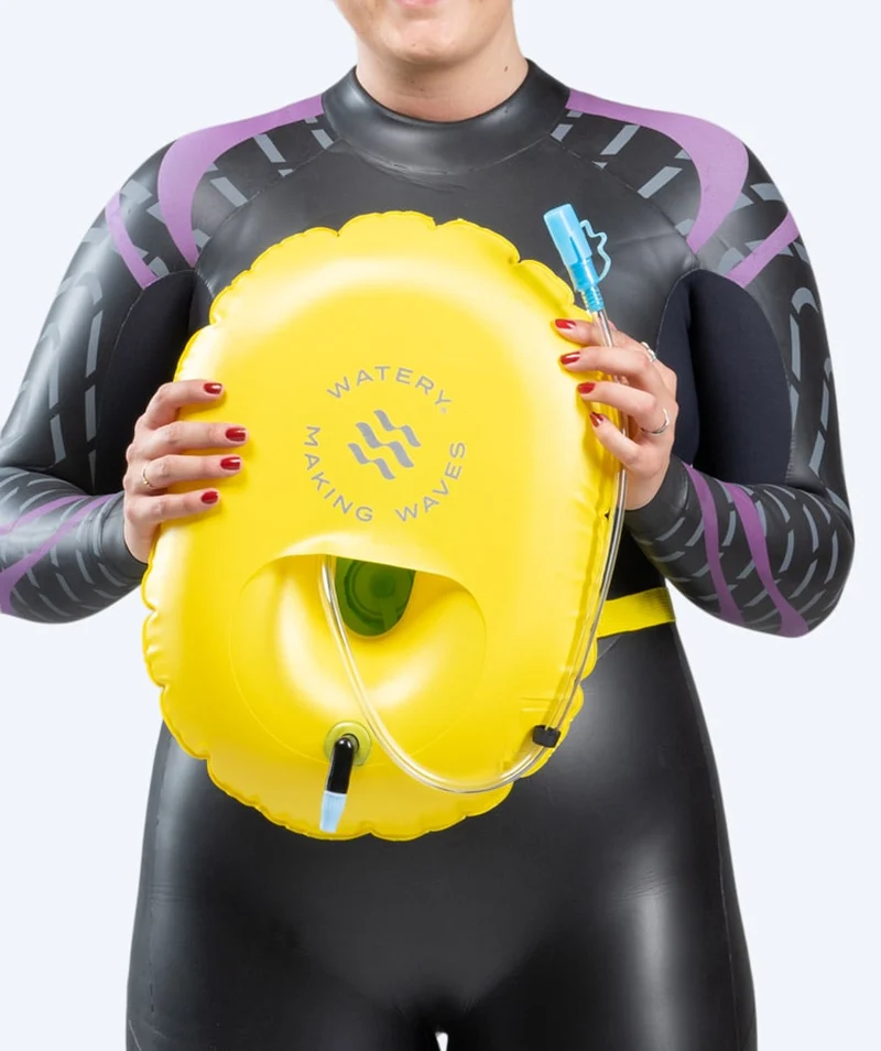 Watery Schwimmboje für Schwimmer - Hydration Pro - Gelb
