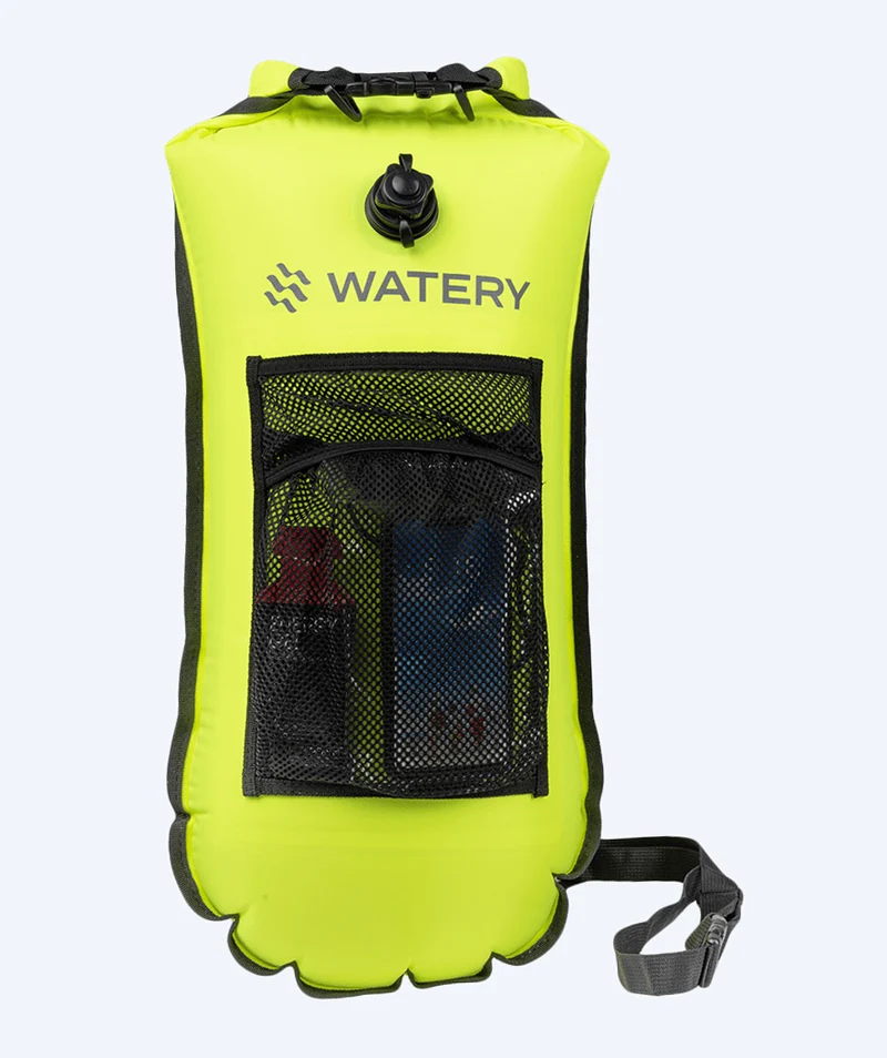 Watery Schwimmboje für Schwimmer - Pro 28L - Fluo Gelb