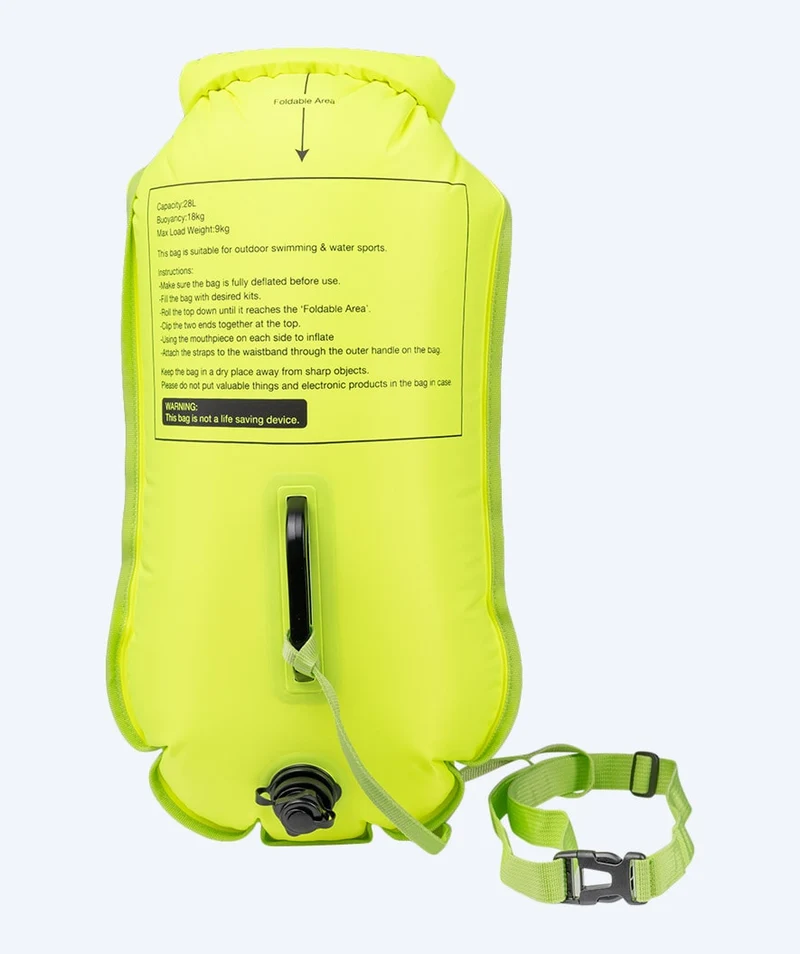Watery Schwimmboje für Schwimmer - Window 28L - Fluo Gelb