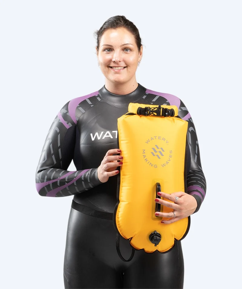 Watery Schwimmboje - Swim Buoy & Dry Bag 28L - Gelb