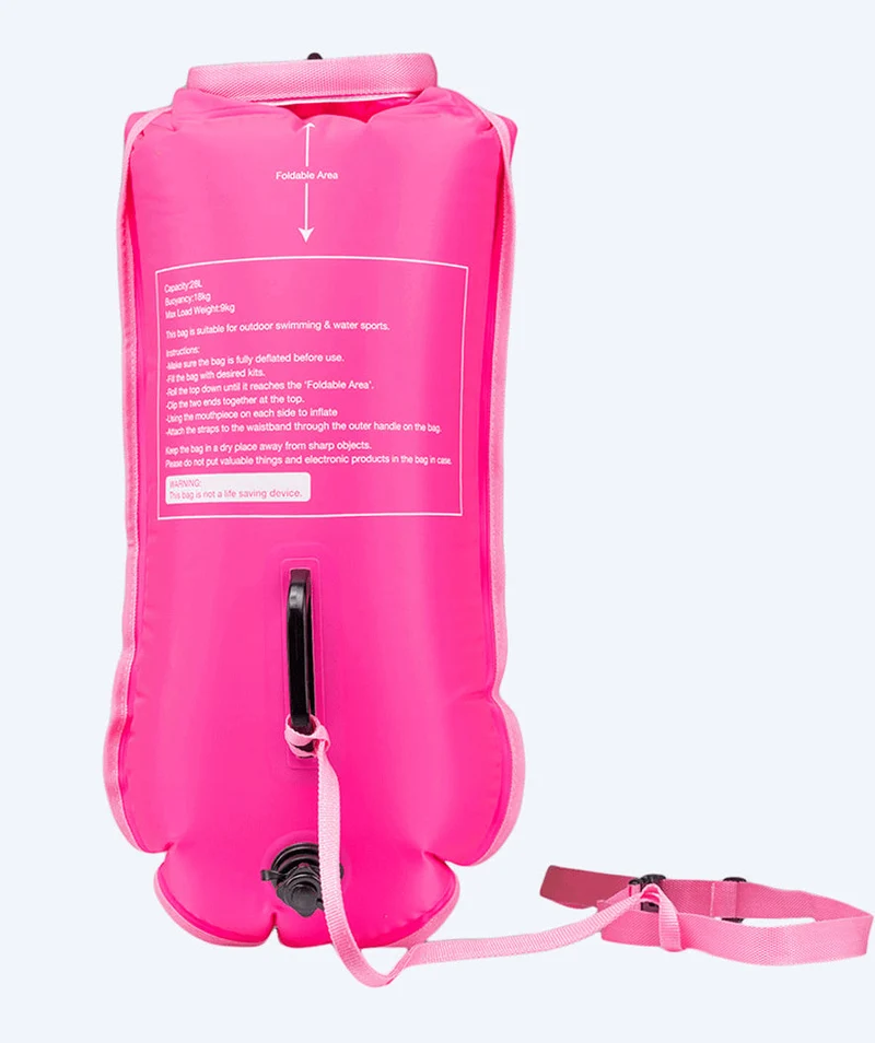 Watery Schwimmboje - Swim Buoy & Dry Bag 28L - Rosa
