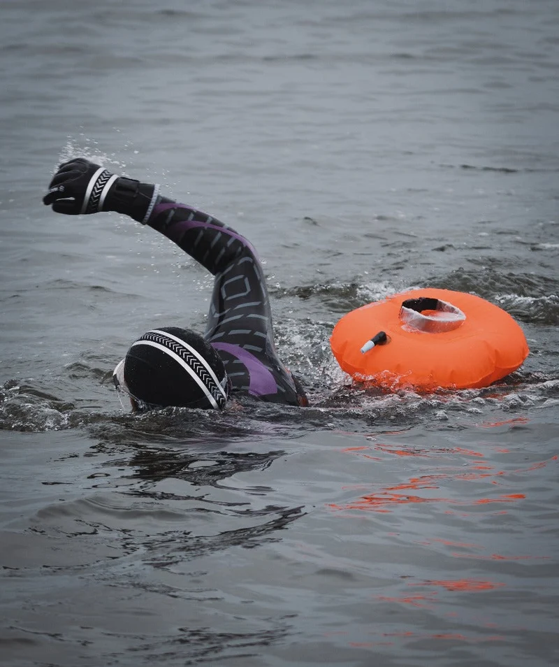 Watery Schwimmboje für Schwimmer - Donut - Orange