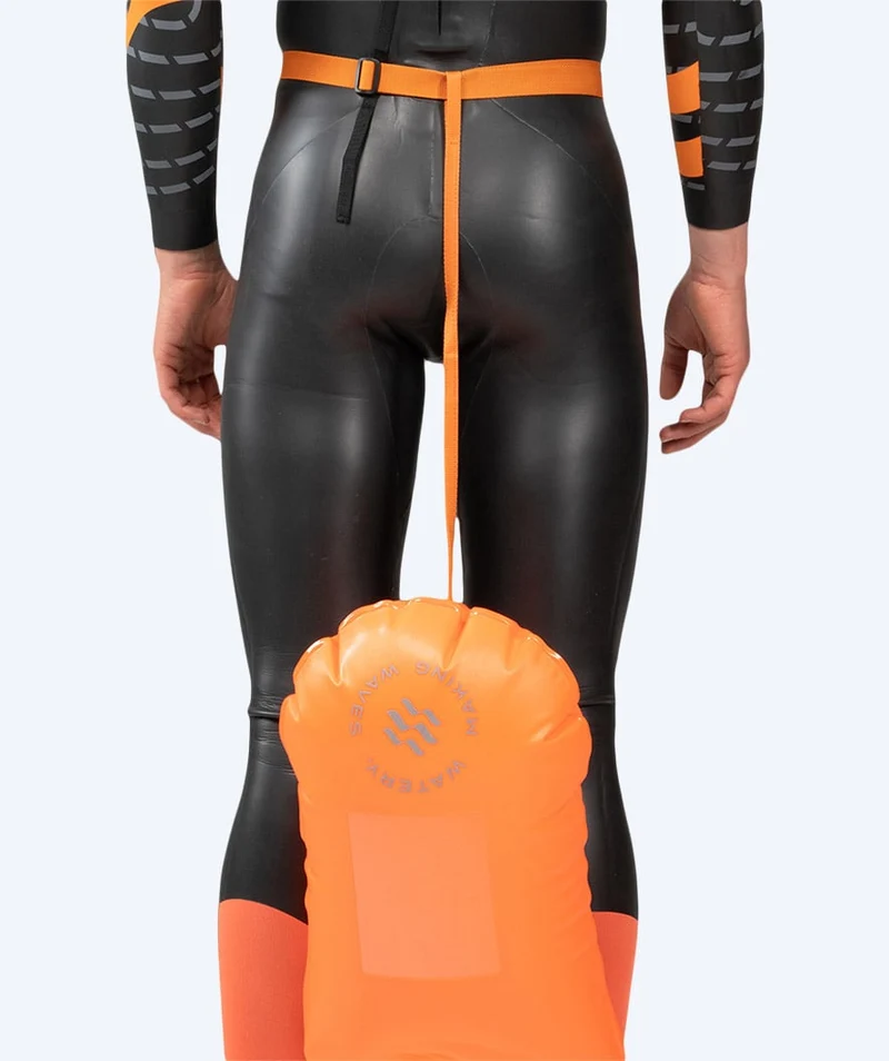 Watery Schwimmboje für Schwimmer - Window PVC 28L - Orange