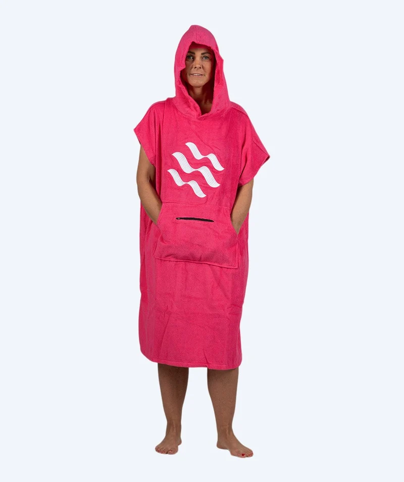 Watery Badeponcho für Erwachsene - Baumwolle - Rosa