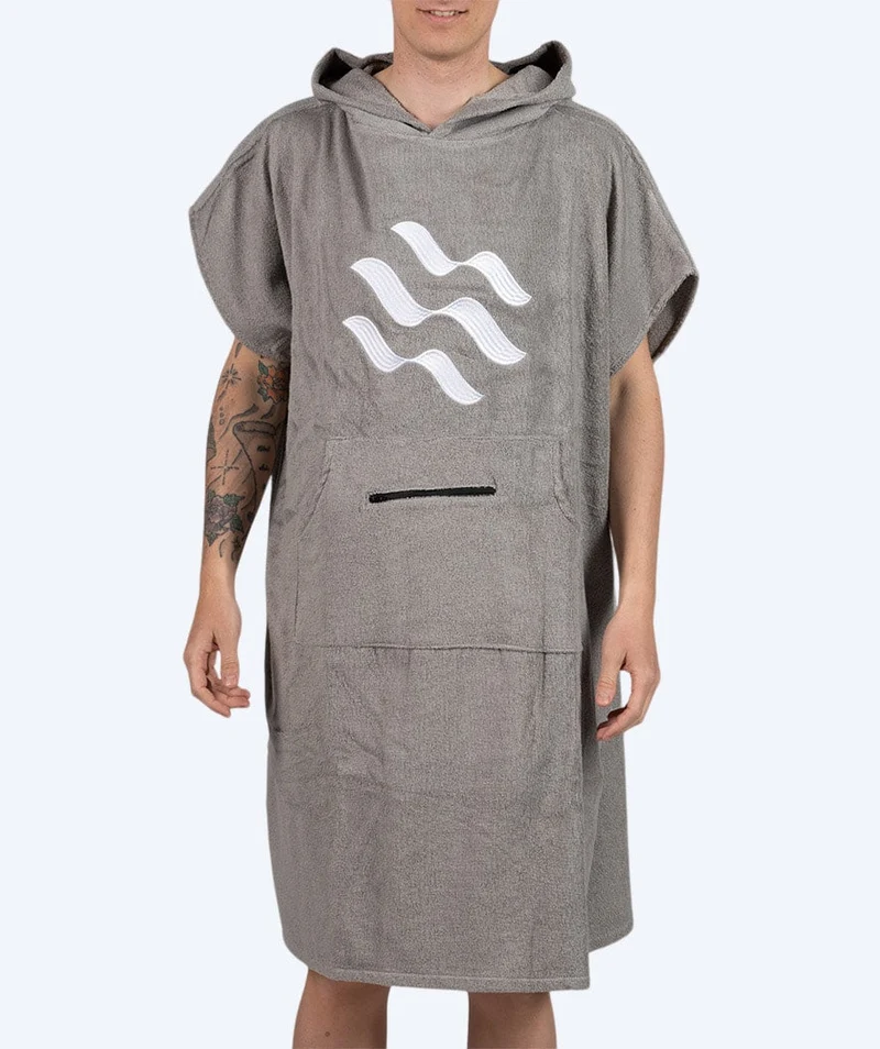Watery Badeponcho für Erwachsene - Baumwolle - Grau