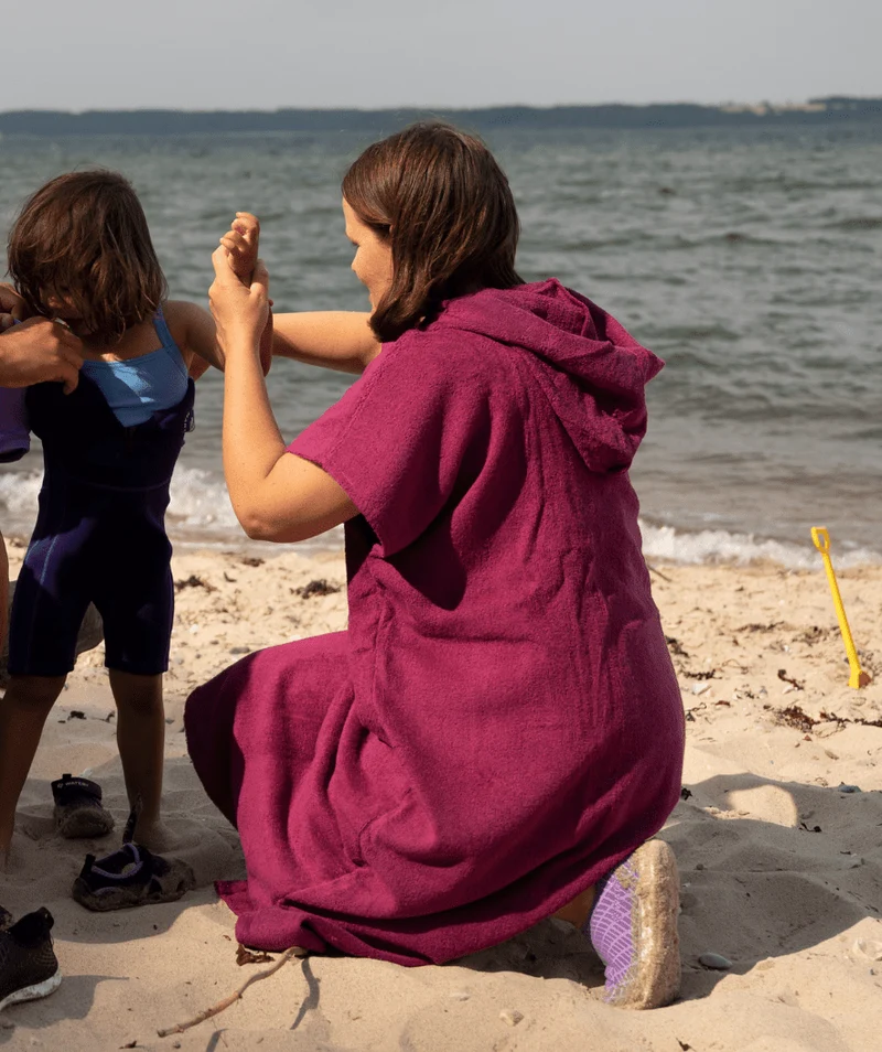 Watery Badeponcho für Erwachsene - Baumwolle - Lila