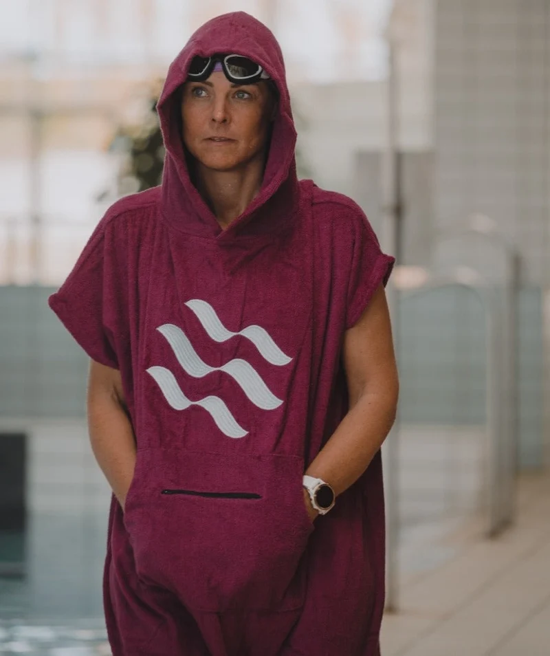 Watery Badeponcho für Erwachsene - Baumwolle - Lila