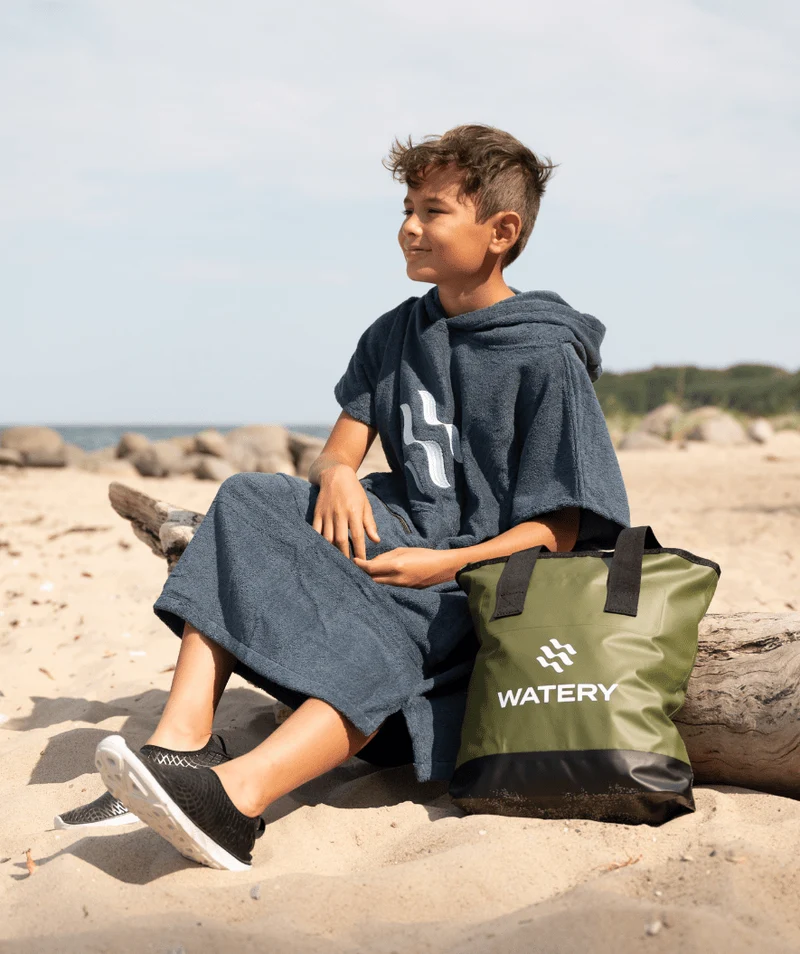 Watery Badeponcho für Junioren (6-15) - Baumwolle - Lila