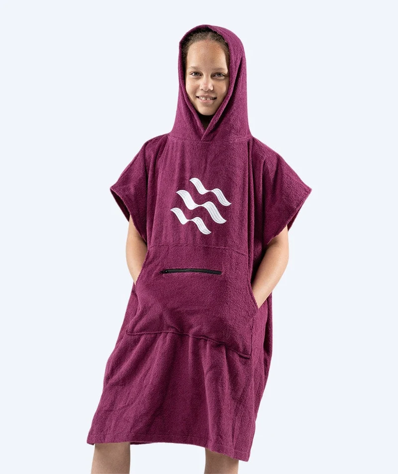 Watery Badeponcho für Junioren (6-15) - Baumwolle - Lila